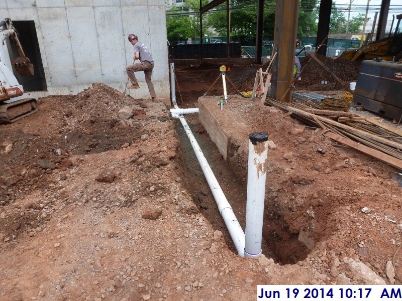 Continued underground storm sewer roughing Facing East (800x600)